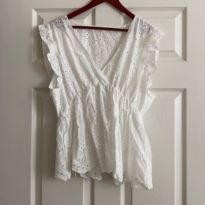 White pea plum blouse